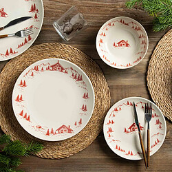 Acheter Table Passion Plat rond Alpages rouge 32 cm