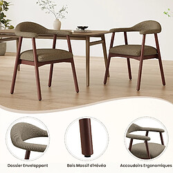 Smartue Lot de 2 Chaises de Salle à Manger Marron pas cher