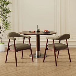 Acheter Smartue Lot de 2 Chaises de Salle à Manger Marron