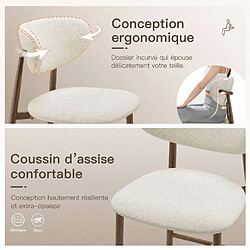 Avis Smartue Lot de 2 tabourets de bar beige