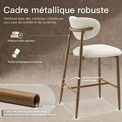 Acheter Smartue Lot de 2 tabourets de bar beige