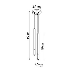 Avis Sollux Lampe suspendue Solyon 3P noir/cuivre