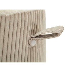Avis Mauro Ferretti Pouf en tissu effet peluche crème, ø 41 x 45 cm