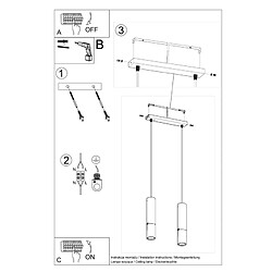 Acheter Sollux Lampe suspendue Elaeon 2 noir/chrome