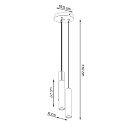 Avis Sollux Lampe suspendue Noraaena 3P noir