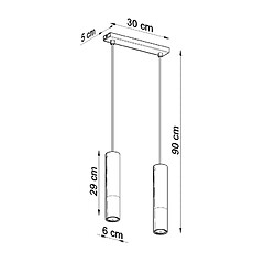 Avis Sollux Lampe suspendue Elaeon 2 noir/chrome