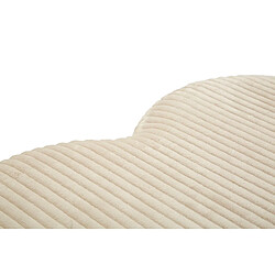 Mauro Ferretti Pouf en forme de cœur en tissu effet peluche crème, 49 x 45 x 42 cm pas cher