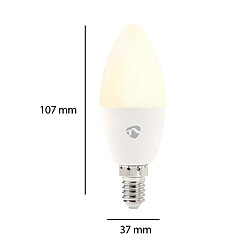 Avis Nedis Ampoule Connectée Zigbee 3.0 E14 Forme Bougie Dimmable 470lm Blanc