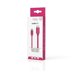 Jaym Câble USB-C vers USB-C PD 60W 3A Charge et Synchronisation Collection POP 1.5m Rose pas cher