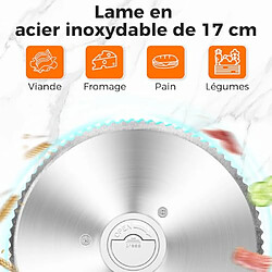Avis YASHE Trancheuse électrique pliable, 180 W, lame Ø 17 cm, blanche