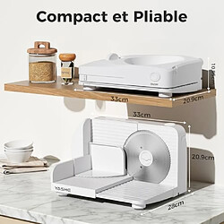 YASHE Trancheuse électrique pliable, 180 W, lame Ø 17 cm, blanche pas cher