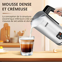 Avis YASHE Mousseur à lait, 350 W, 240 ml, 4 programmes, inox, argent