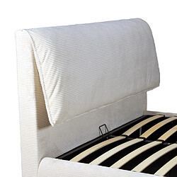 Acheter Le Quai Des Affaires LIT COFFRE 160x200cm CORDOBA + 1 SOMMIER / BEIGE