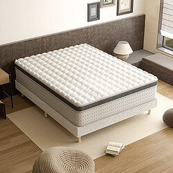 DEWINNER Ensemble matelas + sommier 120x190 cm, Mousse à mémoire de forme,épaisseur du matelas pas cher