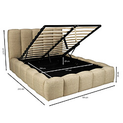 Acheter Le Quai Des Affaires Lit coffre 160x200cm NEST + 1 sommier / Beige
