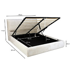 Acheter Le Quai Des Affaires ENSEMBLE LIT COFFRE 160x200cm CORDOBA + 1 MATELAS CARLTON/ BEIGE