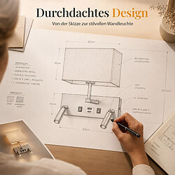 ZMH Applique murale d'intérieur E27 Applique Murale avec interrupteur orientables à 360° Sans Ampoule pas cher