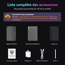 VANWIN Tablette Tactile 14" Grand Format–Puissance Snapdragon® 888–Android 16–36Go RAM + 512Go ROM pas cher