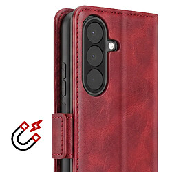 Avis Avizar Étui portefeuille pour Galaxy A27 Effet Cuir Vintage avec Fonction Support Rouge