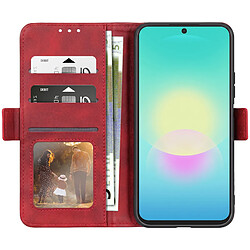 Avizar Étui portefeuille pour Galaxy A27 Effet Cuir Vintage avec Fonction Support Rouge pas cher