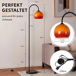 Avis Nettlife Lampadaire arqué, adapté aux salons et aux chambres (design incurvé) | Équipé d'un interrupteur au pied et d'une douille E27.