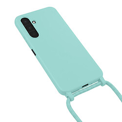 Acheter Avizar Coque pour Samsung Galaxy A27 en Silicone avec Cordon Tour de Cou Vert pâle