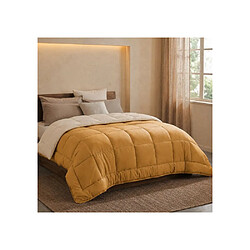 Avis Toison D'Or TOISON D’OR CALGARY - Couette chaude 400 g/m² - Réversible Miel & Galet - 220 x 240 cm