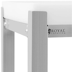 Avis Royal Catering Planche à découper en polyéthylène sur base en acier, 40 x 40 x 88 cm