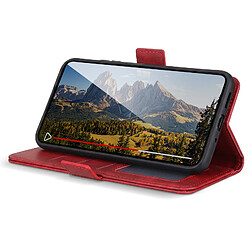 Acheter Avizar Étui portefeuille pour Galaxy A27 Effet Cuir Vintage avec Fonction Support Rouge