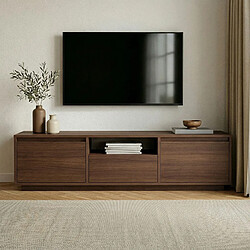 Avis Hanah Home Meuble TV en bois - 160 x 30 x 42 cm - Marron