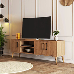 Avis Hanah Home Meuble TV en bois - 150 x 34 x 52 cm - Marron