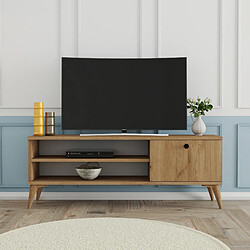 Avis Hanah Home Meuble TV en bois - 120 x 29 x 44 cm - Beige