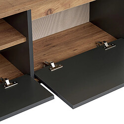 Acheter Hanah Home Meuble TV en bois - 160 x 30 x 42 cm - Gris anthracite