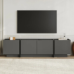 Avis Hanah Home Meuble TV en bois - 180 x 35 x 46 cm - Anthracite / Noir