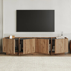Acheter Hanah Home Meuble TV en bois - 180 x 35 x 46 cm - Pin Atlantique / Anthracite