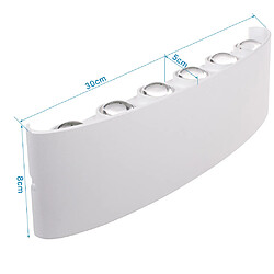 STOEX Applique Murale Led Moderne, 12W, 4000K, Blanc Froid, Led Intégrée, Blanc pas cher
