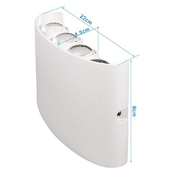 STOEX Applique Murale Led Moderne, 8W, 4000K, Blanc Froid, Led Intégrée, Blanc, 2PCS pas cher