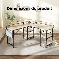 ByteLike Bureau d'angle en L réversible gauche/droite pas cher