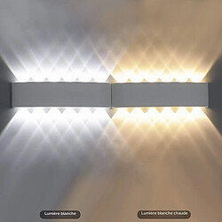 Acheter STOEX Applique Murale Led Moderne, 12W, 4000K, Blanc Froid, Led Intégrée, Blanc