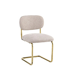 Avis Homy France Lot de 4 chaises salle à manger tissu marron glacé, pied doré - ARC