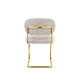 Acheter Homy France Lot de 4 chaises salle à manger tissu marron glacé, pied doré - ARC
