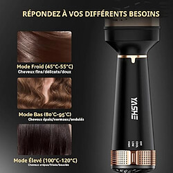Avis YASHE Brosse soufflante, 4-en-1, 1200 W, céramique ionique, noire