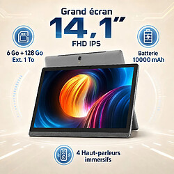 Avis Tablette Tactile 14,1 Pouces Android 13 - Gris - Meswao - 6 Go RAM, 128 Go - 10000 mAh - Écran IPS 1920x1080
