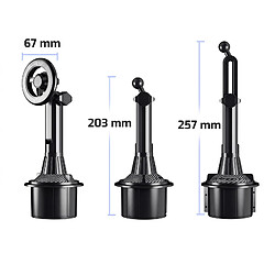 Acheter Avizar Support Voiture Magnétique pour Smartphone sur Porte-Gobelet Rotative 360° Noir