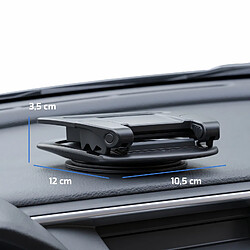 Avizar Support Voiture Ventouse pour Smartphone sur Tableau de Bord Design Pliable Noir pas cher