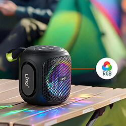 Acheter LinQ Mini Enceinte TWS / Bluetooth / Stéréo / RGB 7 Couleurs / Jack / USB / Micro-SD Noir