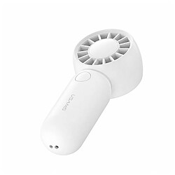 Avis Usams Mini Ventilateur Portable 3 Vitesses 500mAh Rechargeable USB-C Compact Blanc