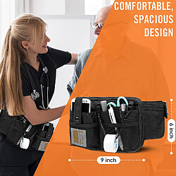 INF Sac Organisateur Médical - Compact & Ajustable Sac de Ceinture Black pas cher