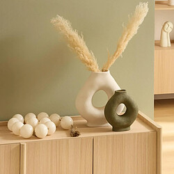 Acheter Atmosphera Vase Design en Dolomite Bréa 23cm Vert