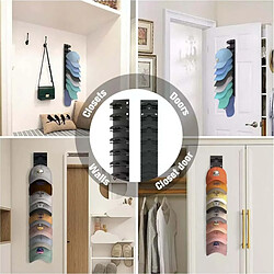INF Support mural multicouche pour casquettes de baseball - Rangement facile pour chapeaux Bla pas cher
